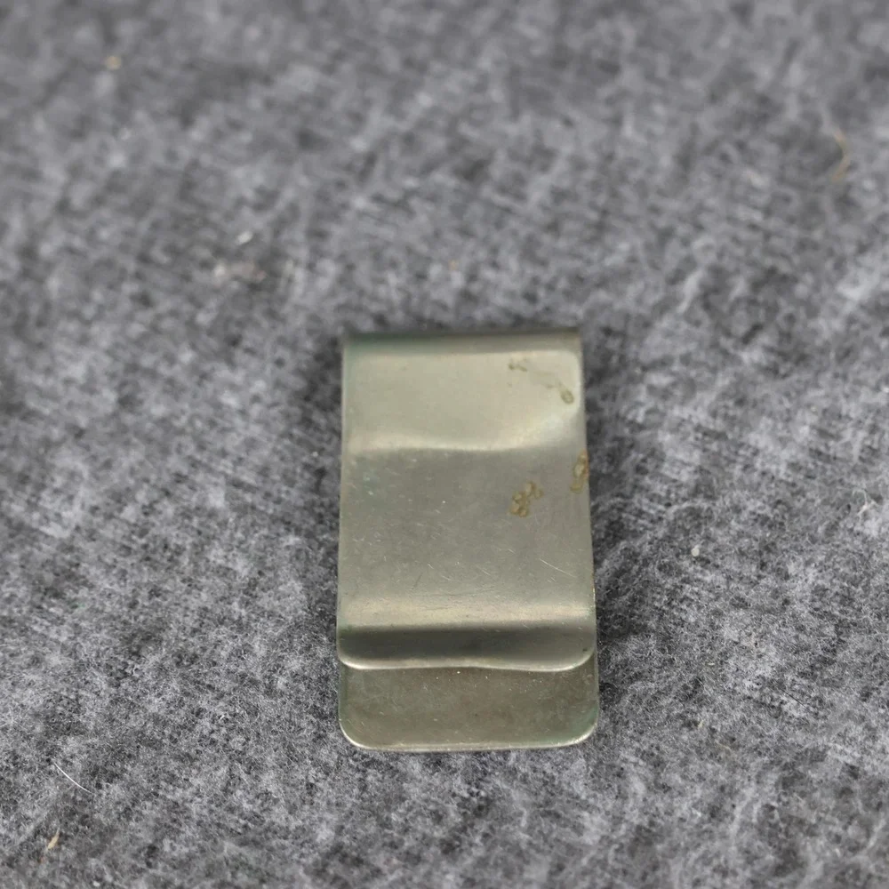 Turquoise Stone Inlay Mens Money Clip Silver Tone Bar Southwestern Jewelry Style